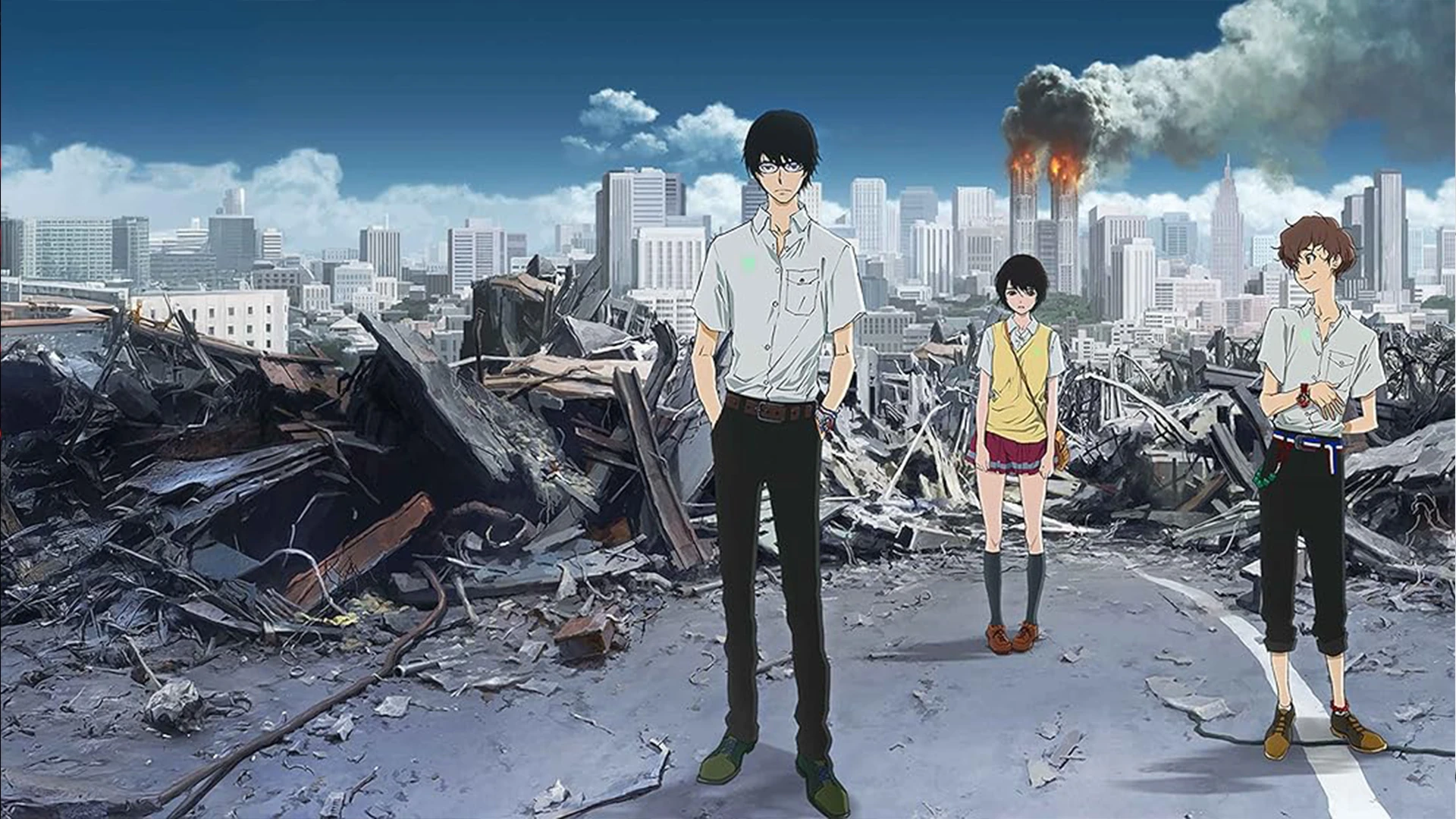 A scene from an early MAPPA anime like Terror in Resonance or Zombieland Saga.